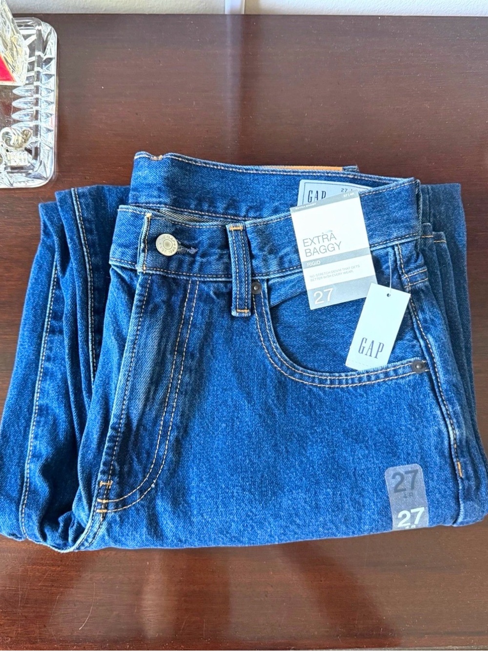 Hailey Bieber GAP Extra Baggy Jeans 27/4 - Medium Indigo *WORLDWIDE SHIPPING*